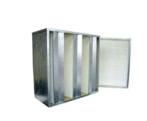 Caja filtrante con serie de filtro en su interior